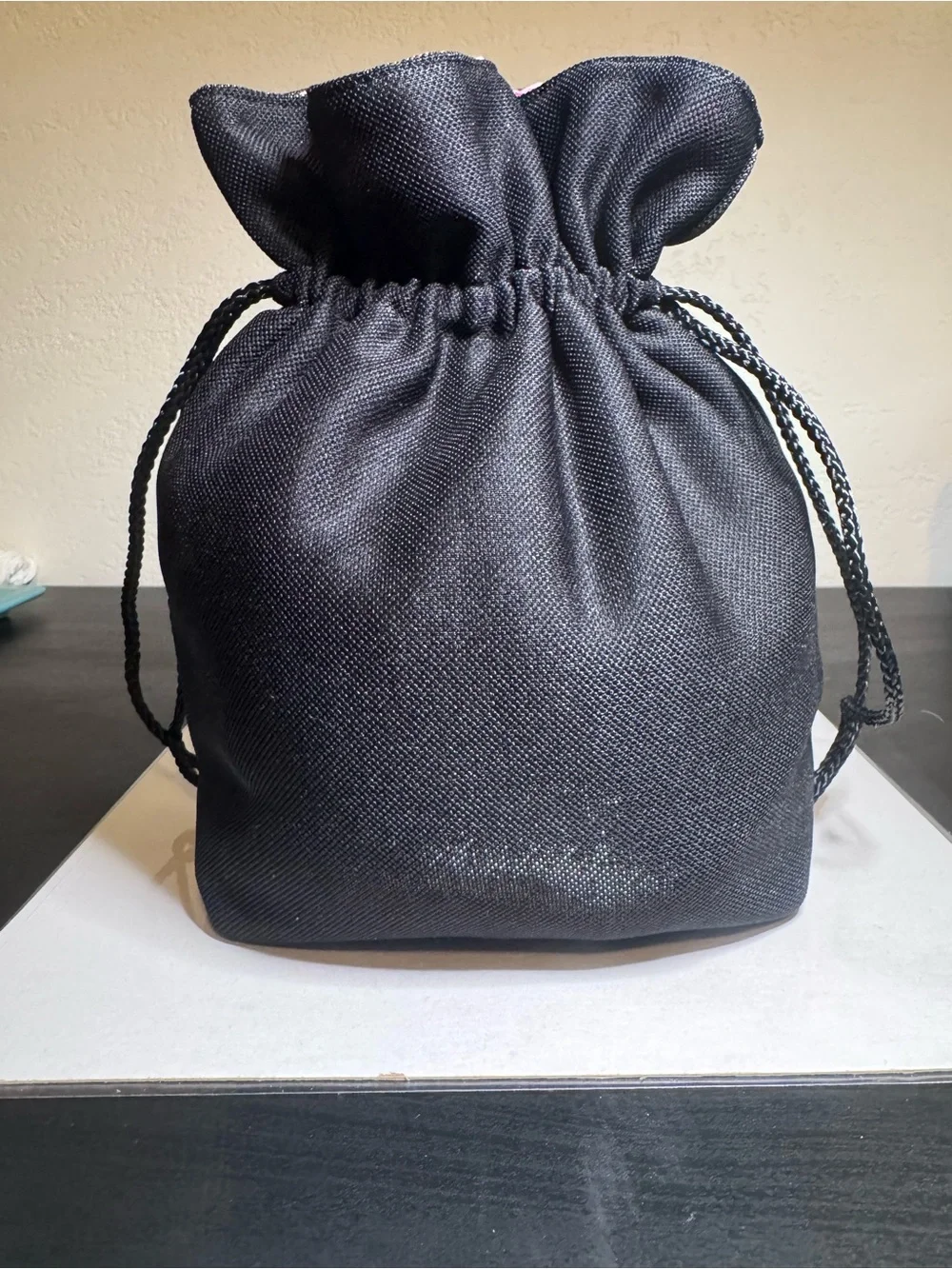CHANEL Beauté Black Drawstring Cosmetic Pouch